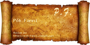 Pók Fanni névjegykártya