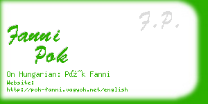 fanni pok business card